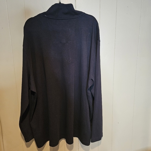 Nautica Quarter-Zip Pullover, Mens, Size 3X, Black, Zip Collar - Picture 3 of 4